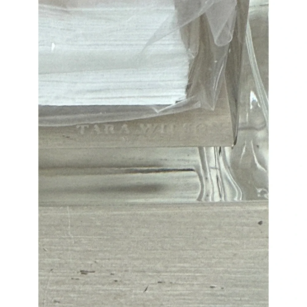 Tara Wilson Designs Acrylic Cocktail Napkin Holder Candy Cane Weight New